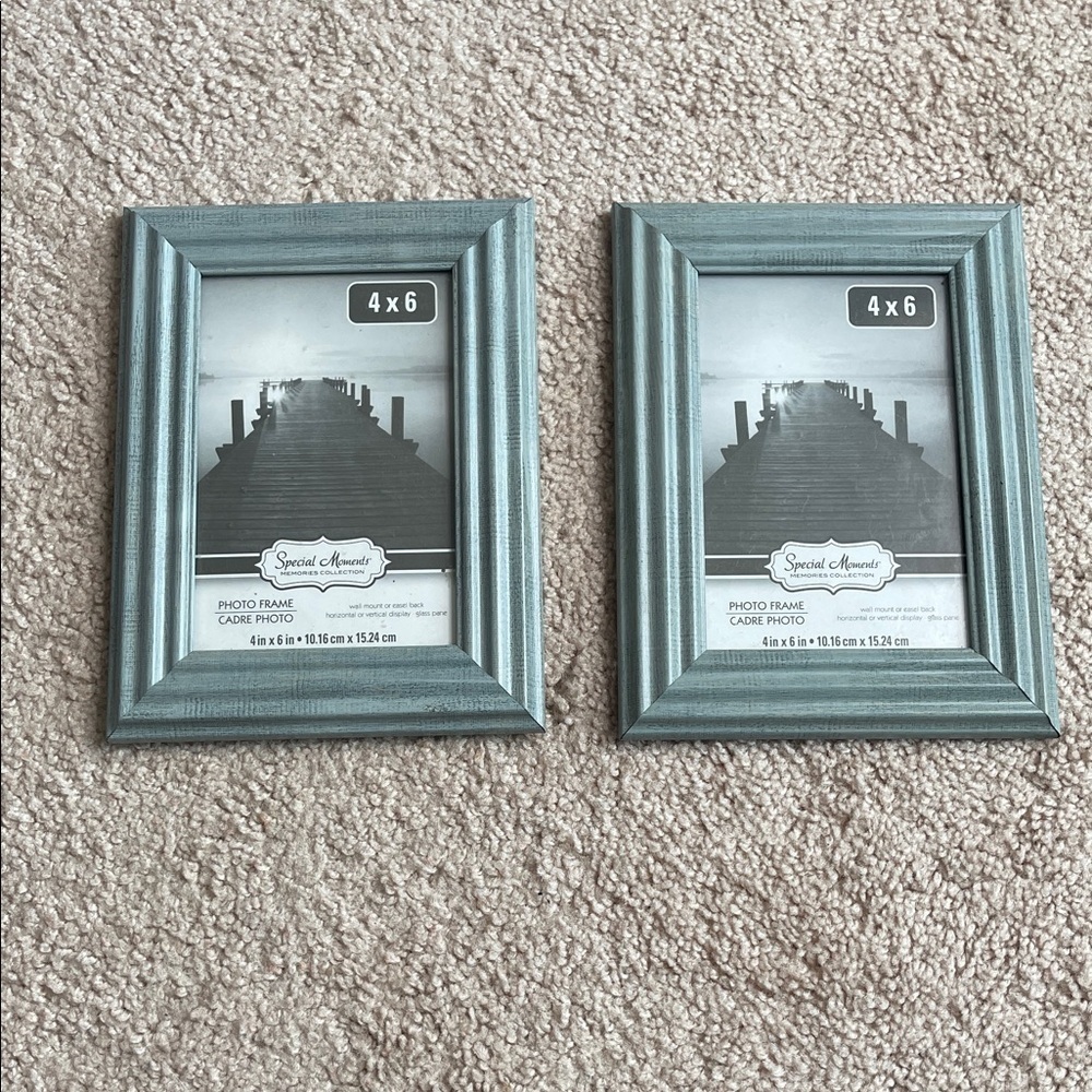 NWT Special Moments Teal Photo Frame Pair (Set of 2)